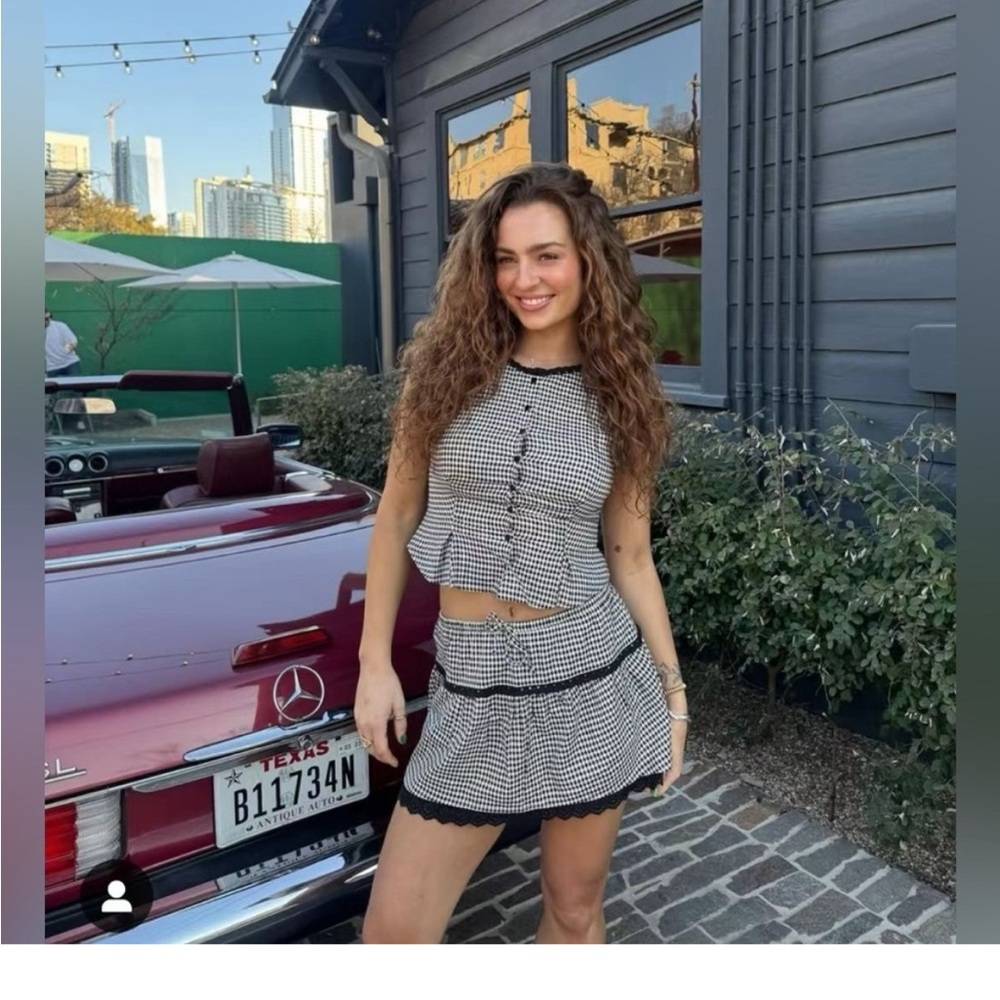 Reformation Valetta Two Piece in Remy Check